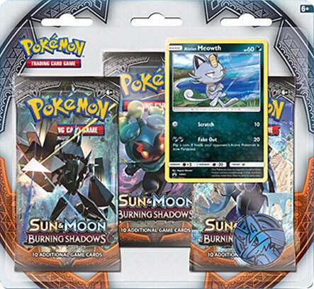Burning Shadows: Alolan Meowth 3-Pack Blister
