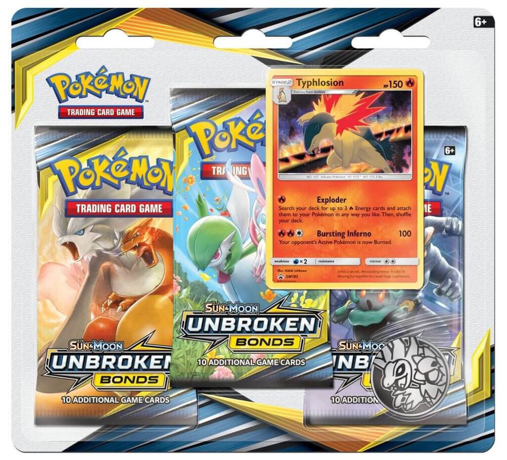 Unbroken Bonds: Typhlosion 3-Pack Blister