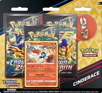 Crown Zenith: Cinderace Pin Collection 3-Pack Blister