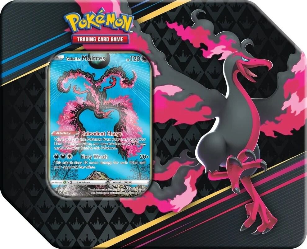 Crown Zenith: Galarian Moltres Tin