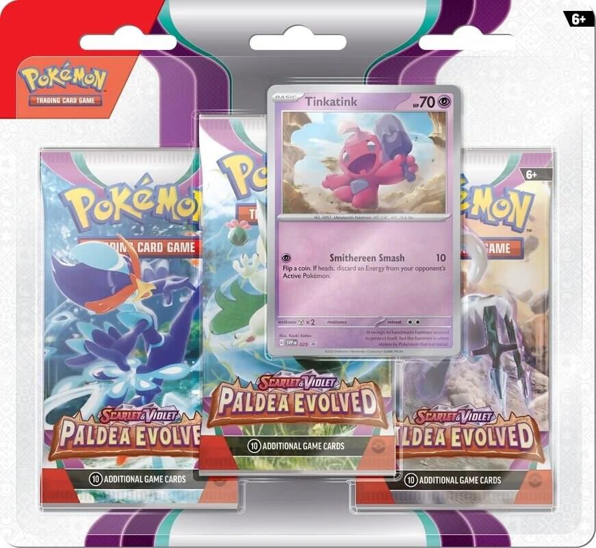 Paldea Evolved: Tinkatink 3-Pack Blister