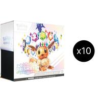 Prismatic Evolutions 10 Elite Trainer Box Case