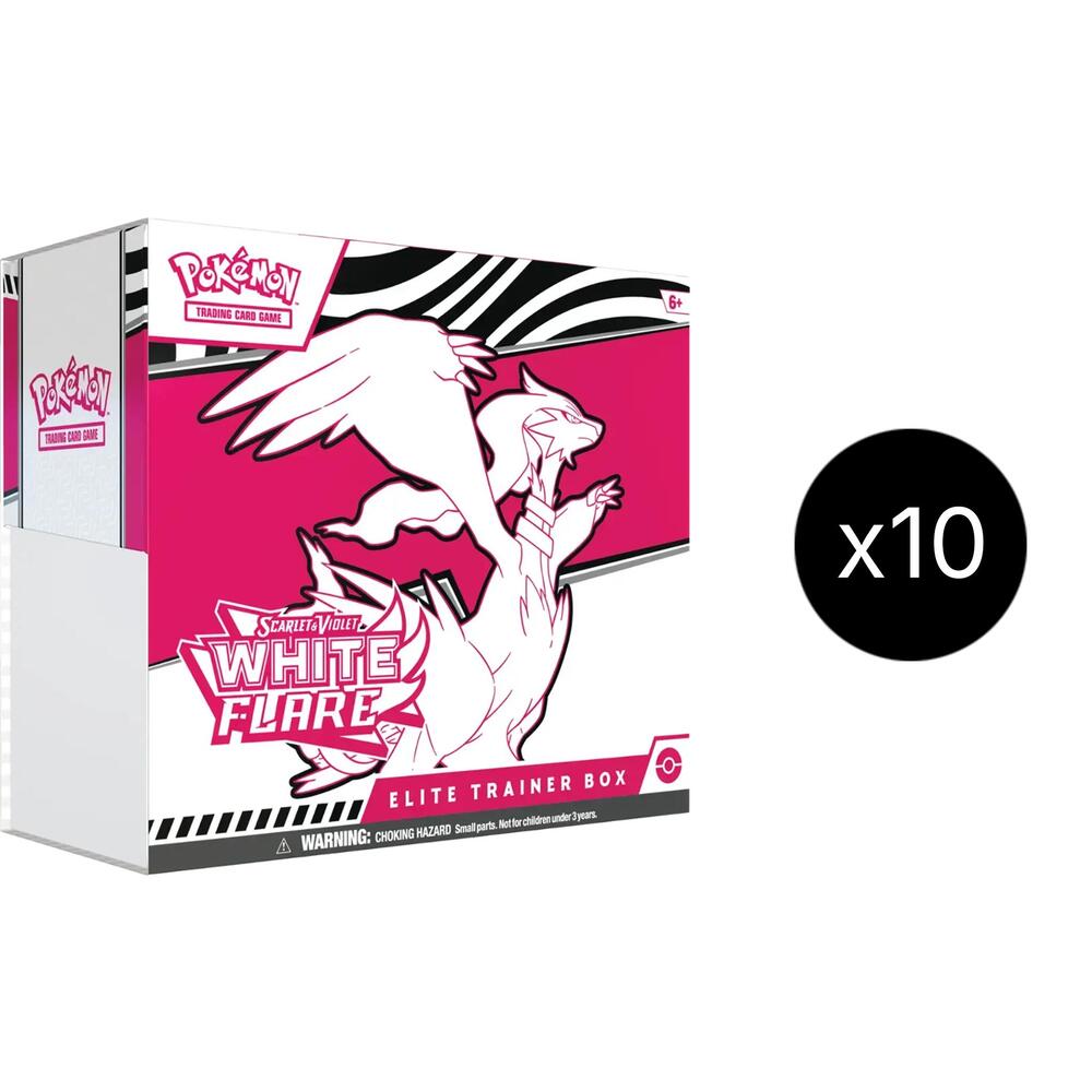 White Flare 10 Elite Trainer Box Case