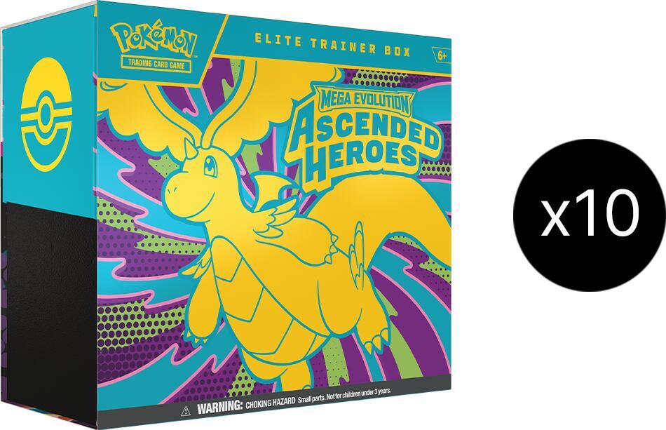 Ascended Heroes 10 Elite Trainer Box Case